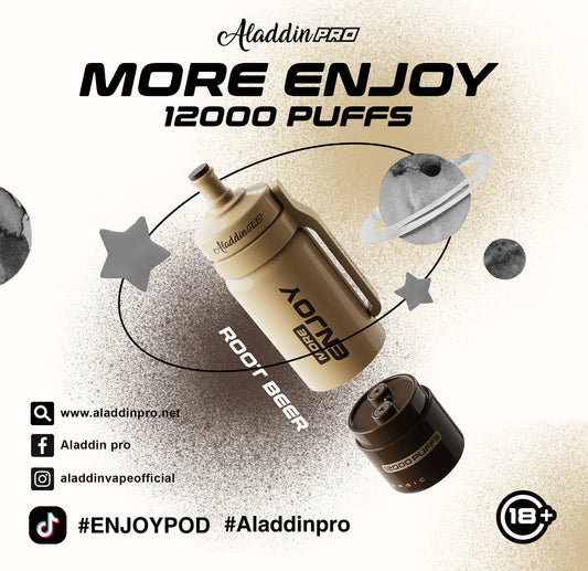 More Enjoy 12000 Puffs Prefilled Pod by Aladdin Pro more enjoy Started Kits