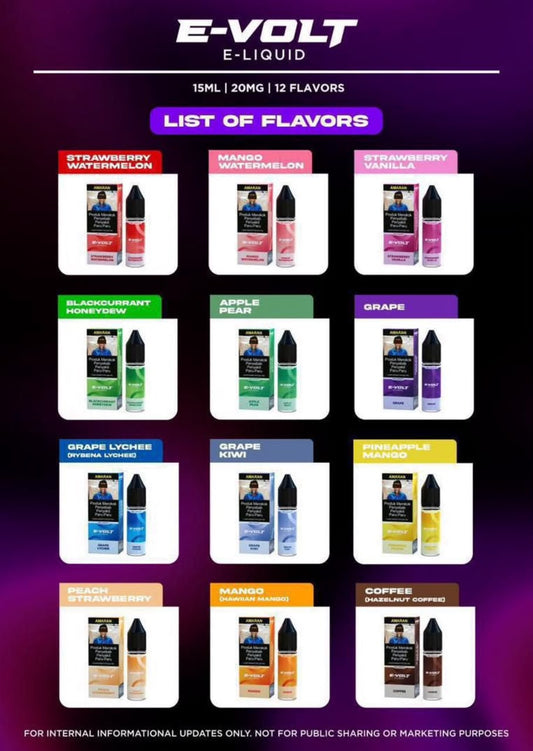 E-VOLT E Liquid 15ML Flavor By Voltbar
