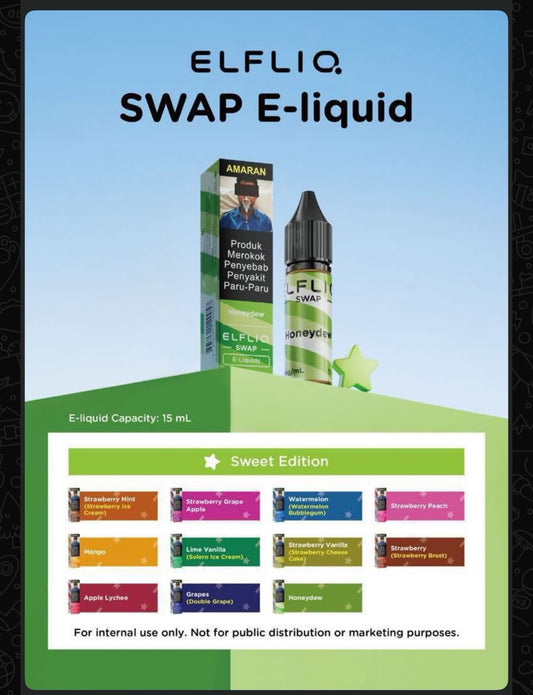ELFLIQ SWAP E-LIQUID 15ML Elf Bar