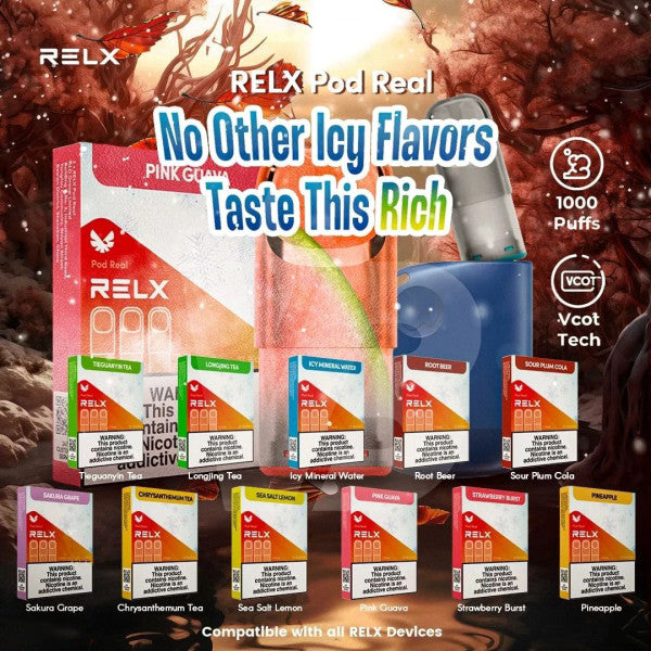 relx infinity pod flavors Real Icy Series (3pcs) Freezy Series– VAPETAG Malaysia Flavour:Bru Fizz Pu summer mist foger flavor