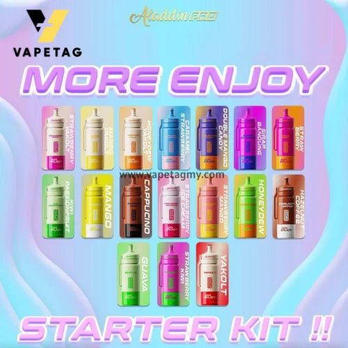 More Enjoy 12000 Puffs Prefilled Pod by Aladdin Pro more enjoy Started Kits