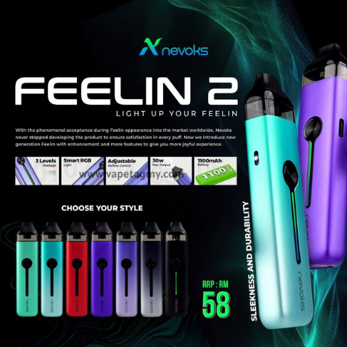 Nevoks Feelin 2 Pod Kit VAPETAG Malaysia Nevoks Feelin 2 Pod Kit VAPETAG Malaysia