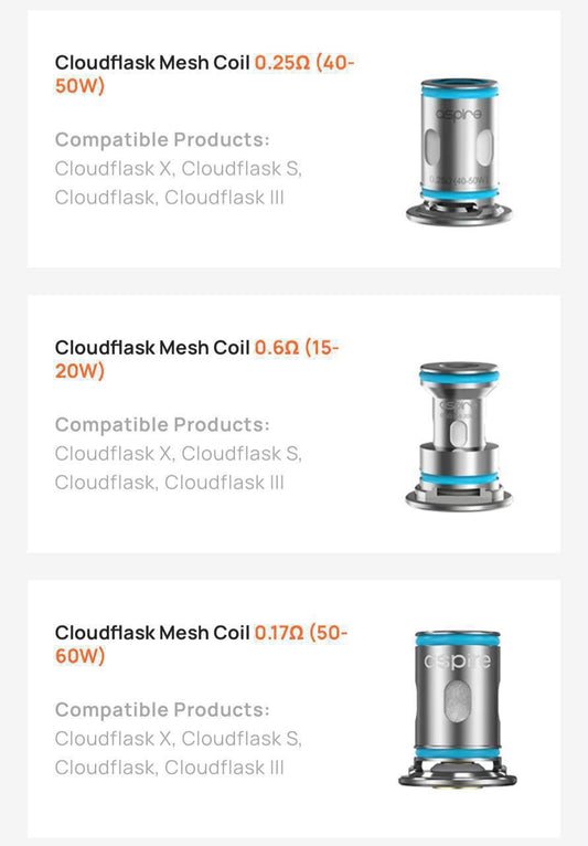 Aspire  Coil  Cloudflask