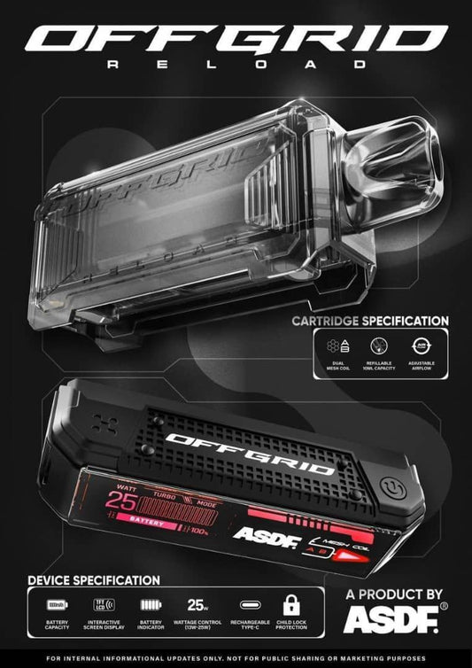 ASDF OFFGRID Reload Starter Kit Unplug VAPETAPE